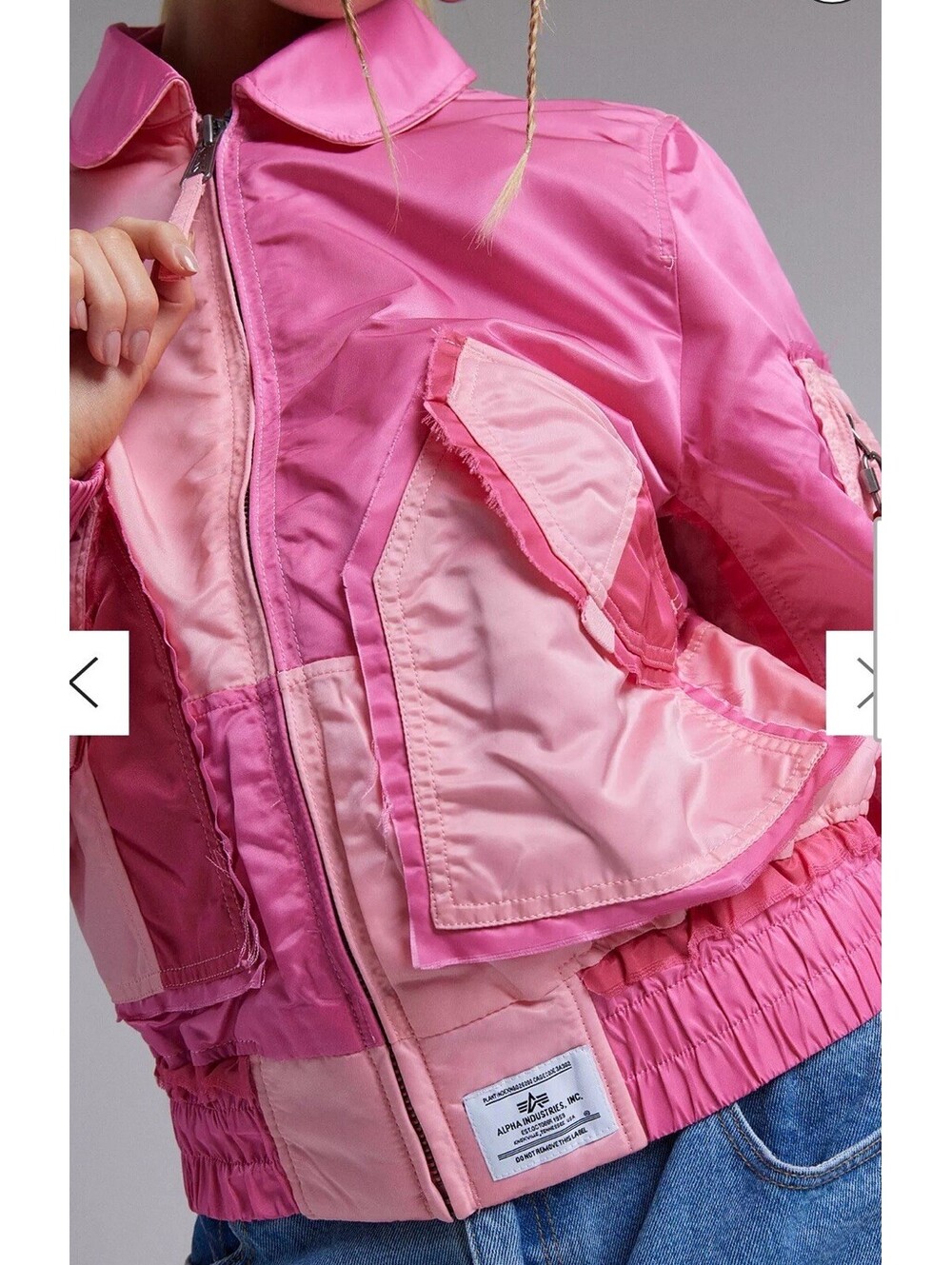 Urban Outfitters X Alpha Industries CWU 45/P Colorblock Bomber Jacket Size M NWT